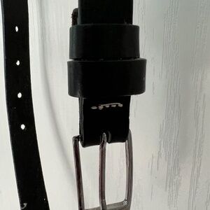 XL black letter belt, made in Italy, new like condition